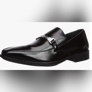 Stacy Adams Mens Black Leather Slip On Dress Shoes Loafers  Luxe Sz.12W